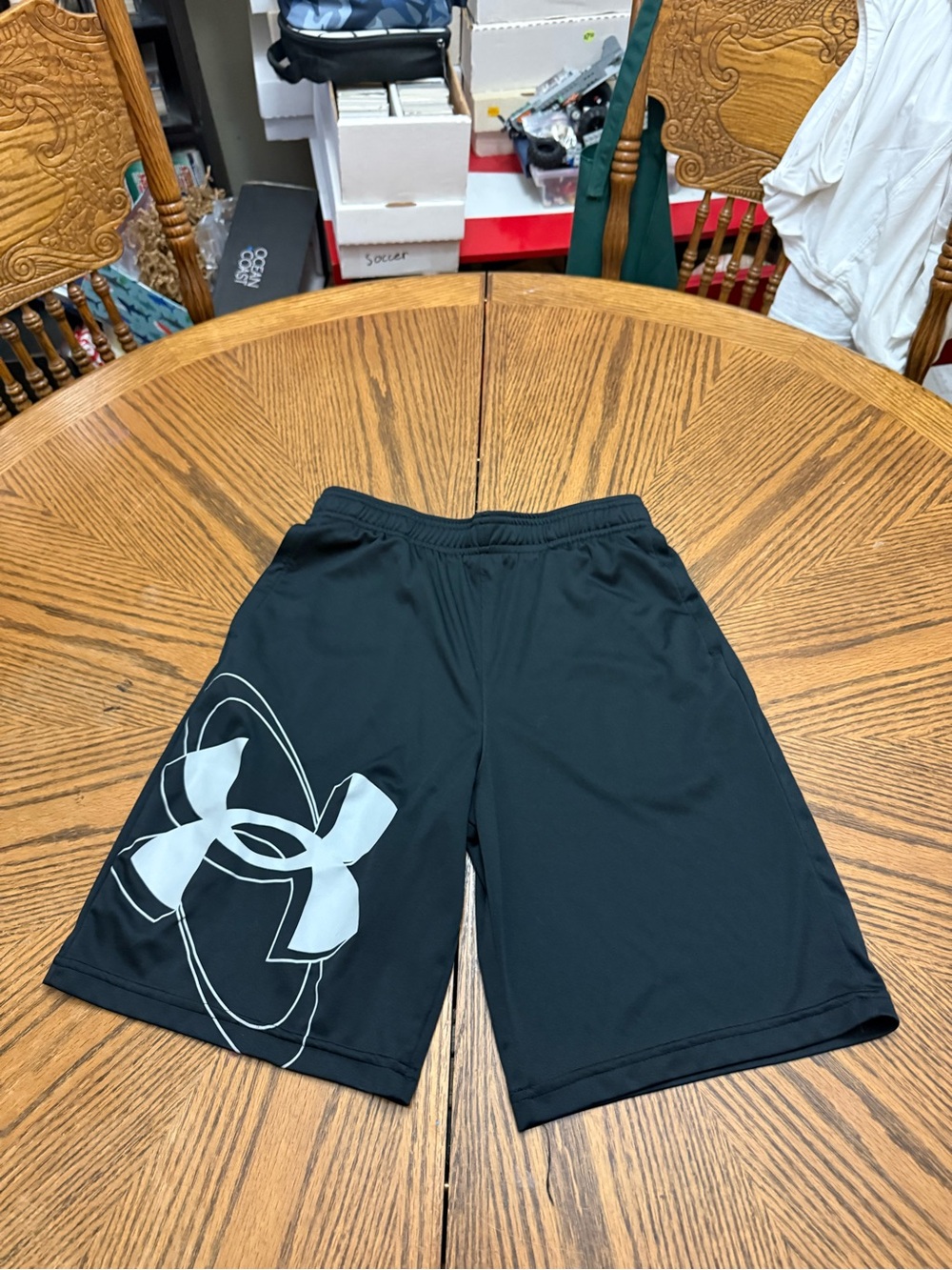 Under Armour Black Men’s Athletic Shorts with Large Logo